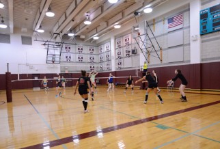 Women's volleyball league game at Brearlet