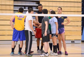 Nyc Coed volleyball game.