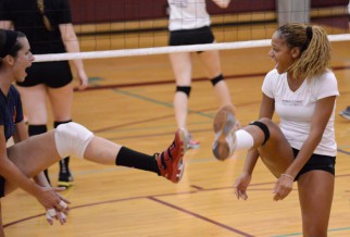 Women having fun at Volleyball