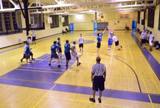 Basketball game at Julia Richman HS plyoff.