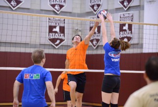 Coed volleyball game at Brearley 2