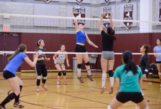 Great moment in Women's volleyball game