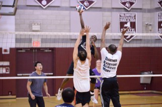 power spike in men's NYC volleyball league
