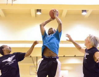 strong rebound in men's over 40 basketball league