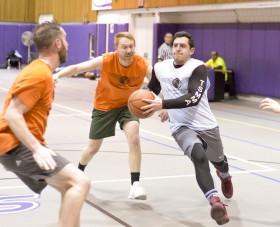 player drives to the basket